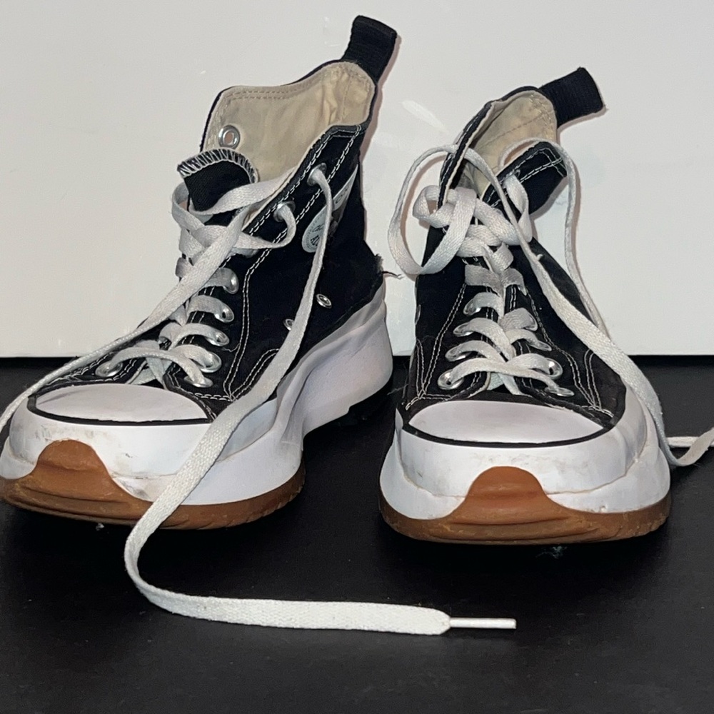 DONATING soon- Converse platform Chuck Taylor ALL STARs-tear at seam-still GUC